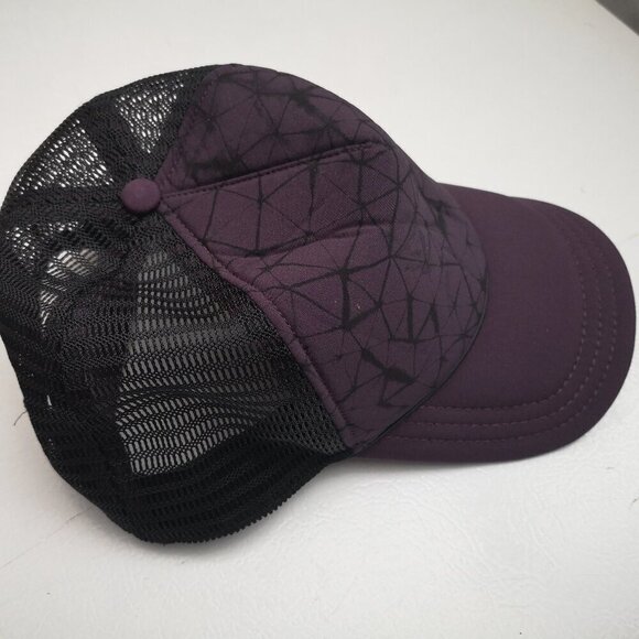 Lululemon Mesh Back Purple & Black Adjustable Back Strap Unisex Baseball Hat - Picture 2 of 4